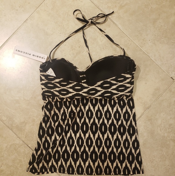 Robin Piccone Ikat Tankini in Black/Tan - Picture 4 of 6
